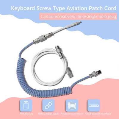 Mechanical Keyboard Coiled Cable Dedicated Aviator Cable Typ