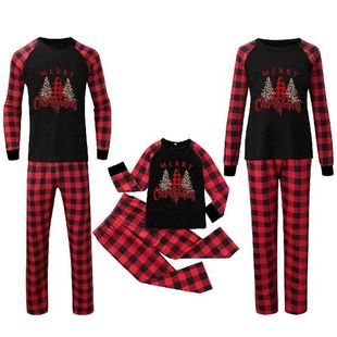 Christmas Plaid Outfit Pajamas Family Women Mommy Print
