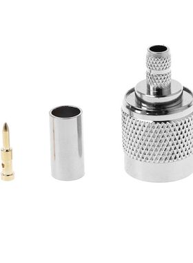 62KC TNC Male Plug RF Coax Connector Crimp Nickelplated For