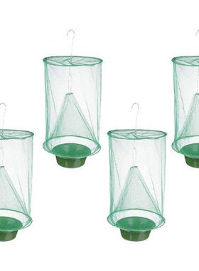Foldable Hung Fly Trap 4 Pack Hung Ranch Fly Traps Reusable