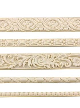 DIY Baroque Scroll Relief Cake Border Silicone Mold Frame