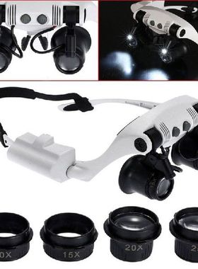 Headband LED Magnifying Glass Headlamp