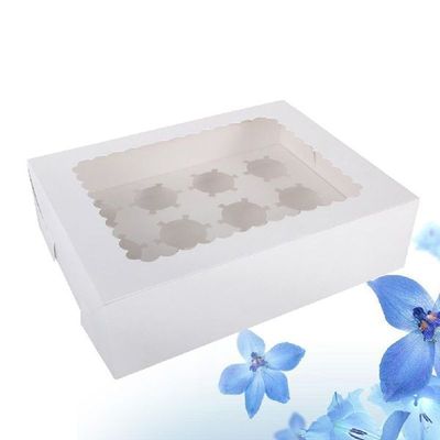Cupcake Boxes Containers 12 Cavity Individual Windowed