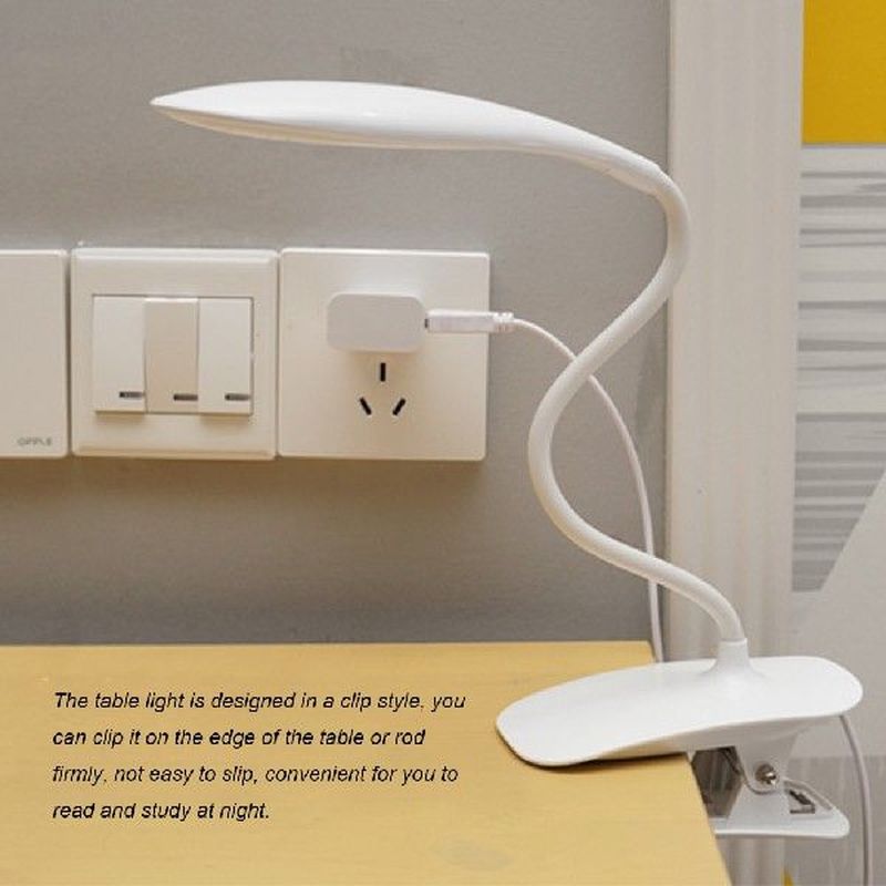 Night Light LED 360° Flexible Clip Desktop Lamp 6000