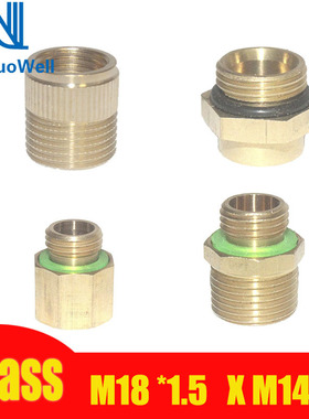 NuoNuoWell  M18 X M14 BSP Thread Brass Reducer Connector
