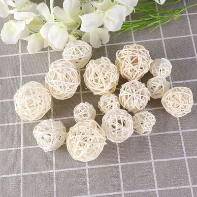 Rattan Ball Balls Fillers Wicker Orbs Vase Decorative