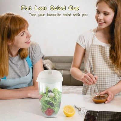 Portable Oats Container with Lid And Spoon with Fork And