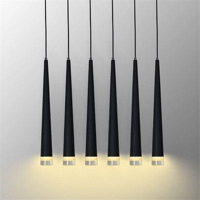 Acrylic Long Tube Pendant Lamp Bedroom Bedside Pendant Light