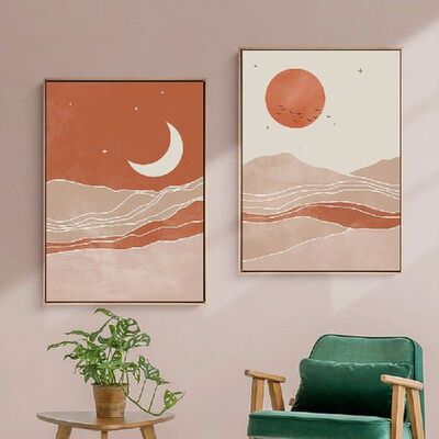 12x16 Inches Canvas Prints Abstract Minimalist Line Wall