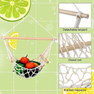 Handmade Fruit Vegetable Hammock Fresh Fruit Storage Basket