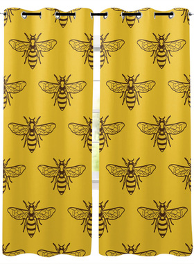 Animal Bee Wings Window Curtains Kitchen Items Drapes