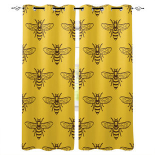 Animal Bee Wings Window Curtains Kitchen Items Drapes