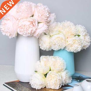 5Big Heads 11cm Diameter Rose Pink Peony Artificial Flowers