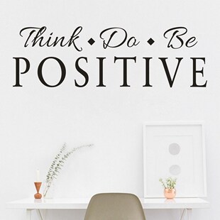 60cm x20cm Think Do Be Positive Vinyl Quote Wall Sticker Wo