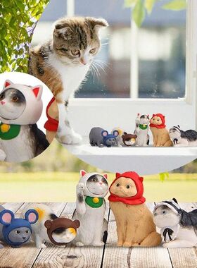 Ornaments Big 5PC Self H Ealing Warm Series Hat Cat