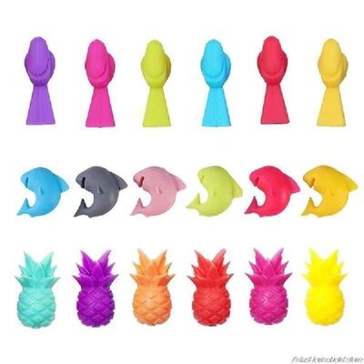 12Pcs Jenggot Bibir Cetakan Silikon Dicampur Marka Kaca