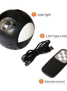 LED Water Pattern Starry Sky Blue Laser Projector Night