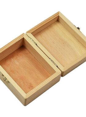 Kotak Hadiah Kayu Kecil dengan Tutup Berengsel Tempat