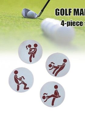 4pcs/Set Wood Golf Marker Fun Golf Mark Funny Golf Marker