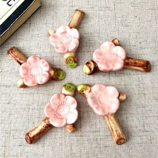 Ceramic Japanese Style Cherry Blossom Chopstick Rest,