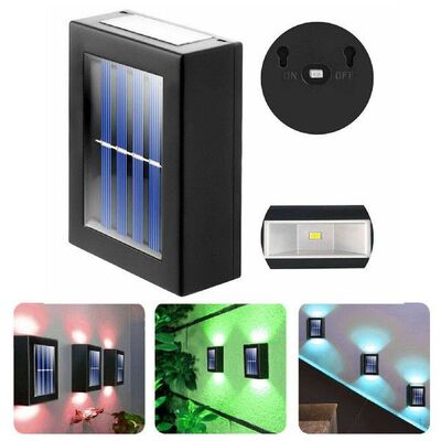 Outdoor Solar Wall Lights for Deck Patio Stairs Yard Solar