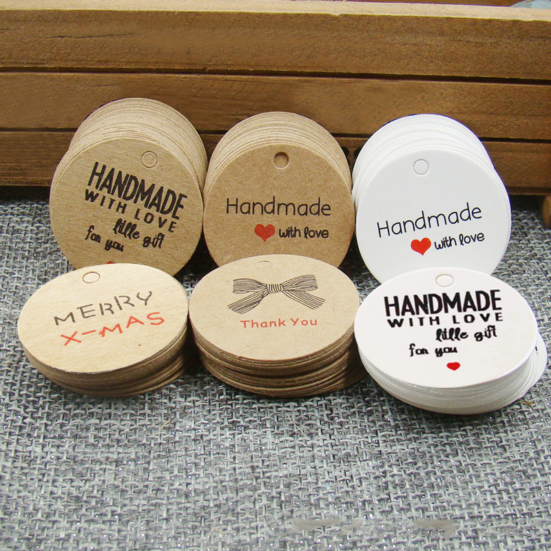 100pcs Kraft Paper Tags DIY Handmade Gift Decorations for