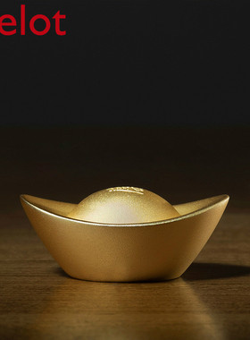 Gold Ingot All Copper Real Gold Plated Ornaments Home