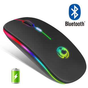 Wireless Mouse RGB Bluetooth Computer Mouse Gaming Silent Re