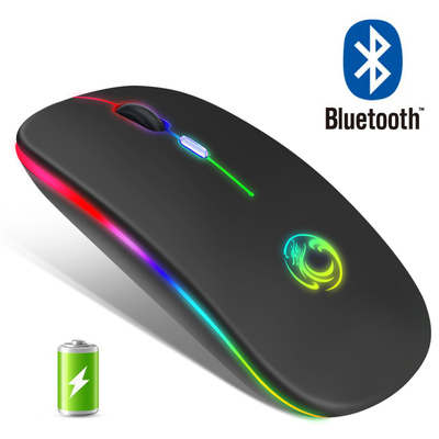 Wireless Mouse RGB Bluetooth Computer Mouse Gaming Silent Re