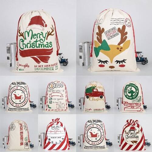 11 Color Christmas Large Stockings Bags Sacks Hessian Santa