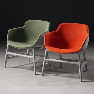 Nordic single sofa chair home living room chair fabric back