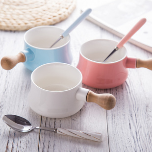 Nordic ceramic milk cup children breakfast bowl Japanese