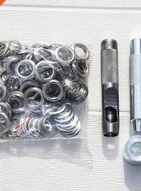 100sets Silver metal eyelets 4mm 5mm 6mm 8mm 10mm 12mm 14mm