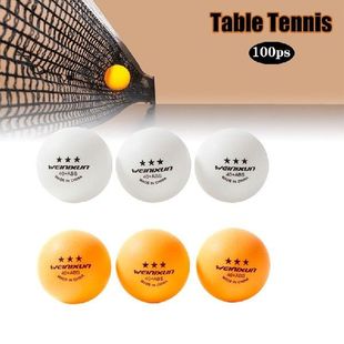 Table Tennis Ball Set of 100 Bulk Ping Pong Ball 3-Star 40+
