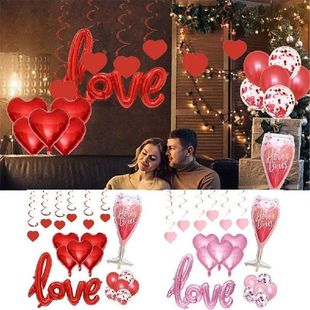 Valentines Decorations Love Heart Balloons 19PCS Balloon