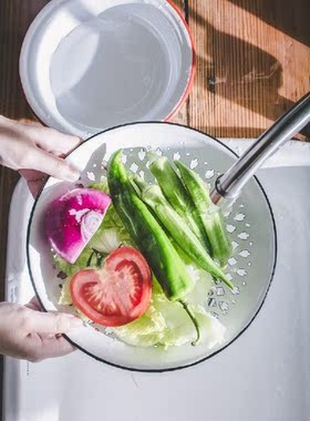 Japanese porcelian enameled kitchen drainage circular
