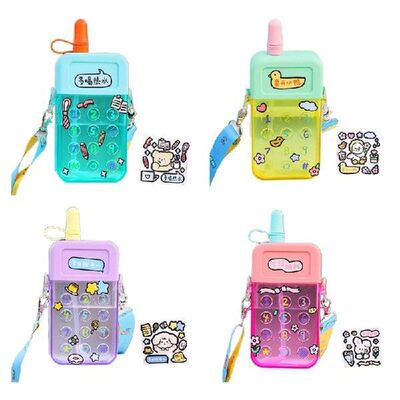 K1MF Ponsel Berbentuk Botol Air Travel Mug Plastik Ramping