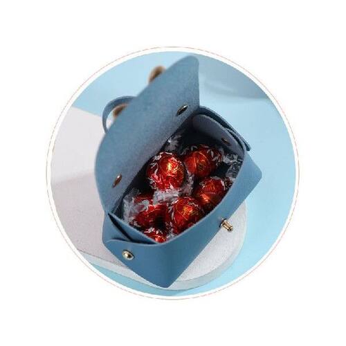 PU Leather Bowknot Candy Gift Box Chocolate Storage Bag