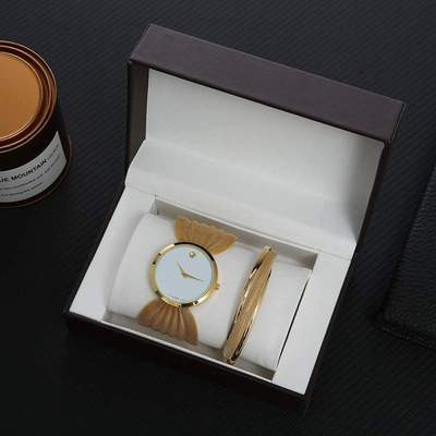 Women's 2-piece quartz watch gift box, birthday gift