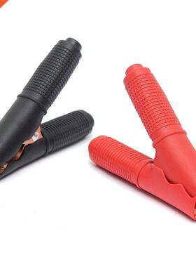 2 PCS 90mm Red+ Car Vehicle Test Alligator Crocodile Clips