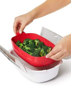 Food Grade PP Steaming Dish Microwave Oven Steamer Basket