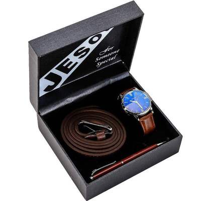 +Business Belt wallet wrist watch pen gift box set for men3