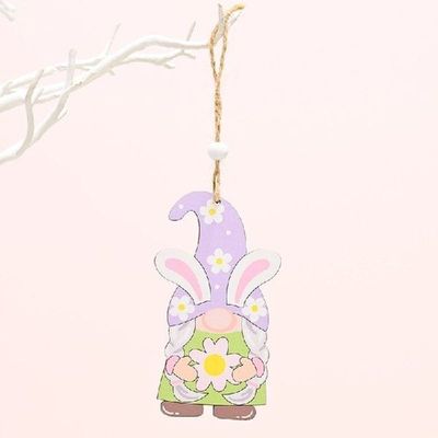 K1MF Hiasan Gantung Kurcaci Kayu Paskah Dekorasi Elf Irisan