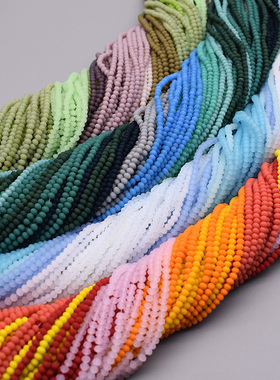 2x3mm 175pcs/Lot Rondell Austria Faceted Crystal Beaded Matt