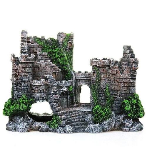 Simulate Retro Castle Pet Hiding Resin Decoration for