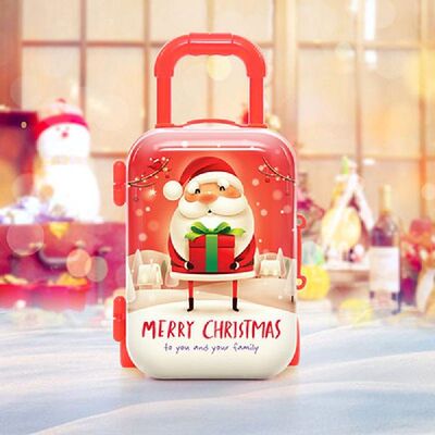 Fashionable Metal Mini Doll Suitcase Miniature Toy Trunk