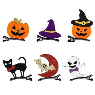 Hair Halloween Clip Barrettes Cartoon Pumpkin Decorations