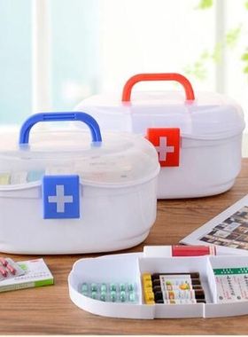 1PC Home First Aid Kit Plastic Medication Storage Boxes