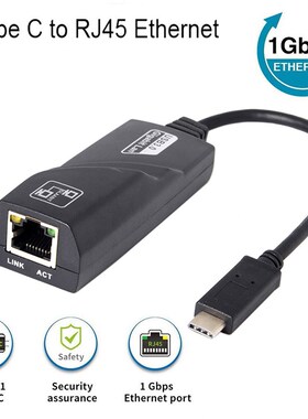 USB C to 1Gbps Ethernet Adapter Thunderbolt 3/Type-C to RJ45