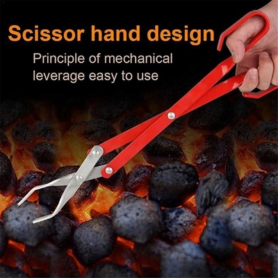 BBQ Charcoal Tong Barbecue Carbon Clamp Aluminum Plier